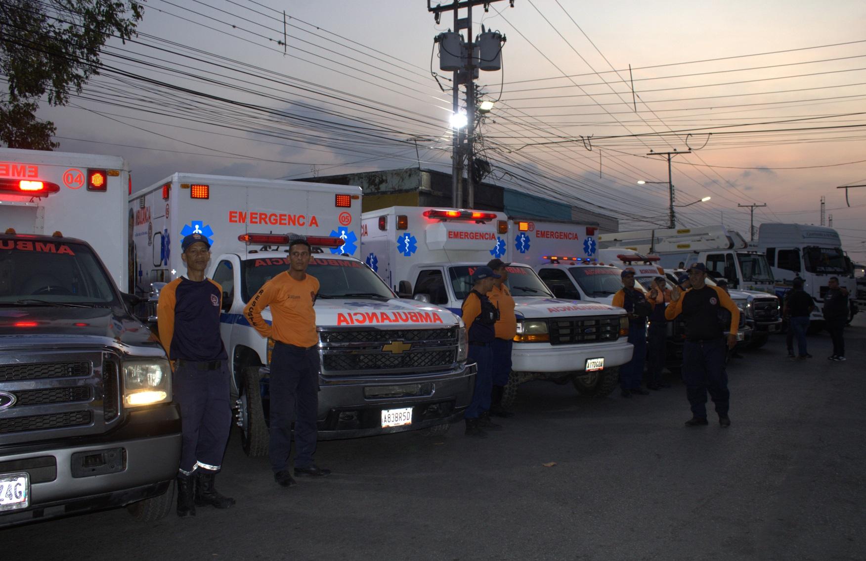 Ambulancias de emergencia en Palo Negro.